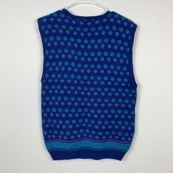 Vintage Pendleton Wool Polka Dot Blend Golf Pullover Sweater Vest Large - Picture 5 of 5